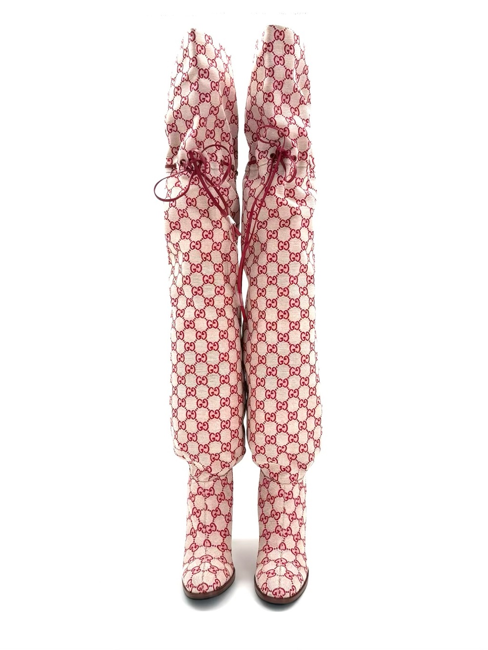 Gucci Lisa GG Monogram Slouch Thigh High Boots 37 - Picture 3 of 8